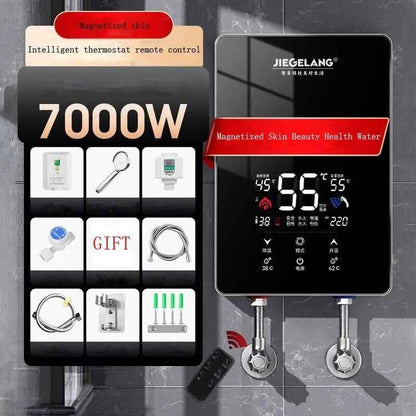 Electric Instant Hot Water Heater 6000W/7000W – Tankless Boiler with Digital Thermostat for Bathroom and Kitchen