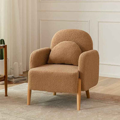 Lambswool Nordic Armchair – Cozy Minimalist Modern Single Sofa