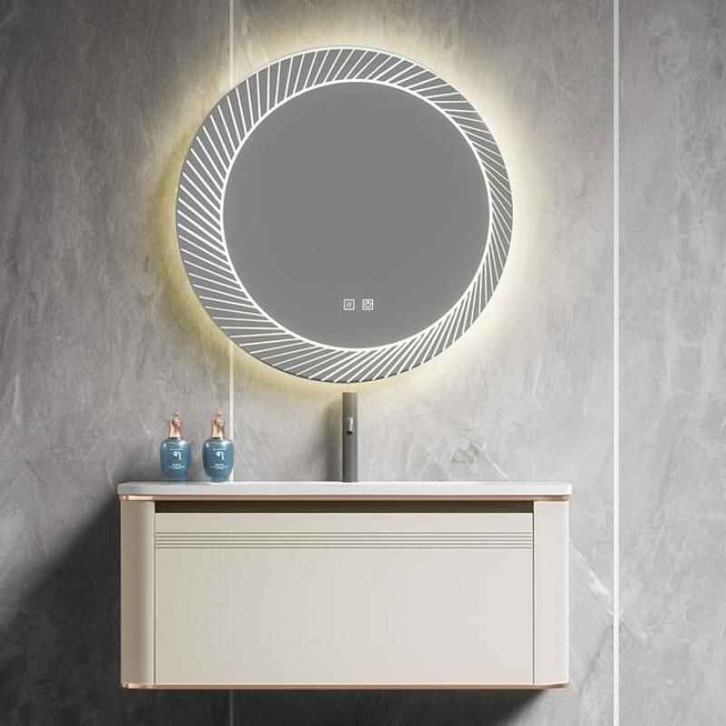 Modern LED Light Mirror Bathroom Vanity Set with Co-rian Basin – 800mm Wall-Mounted Design