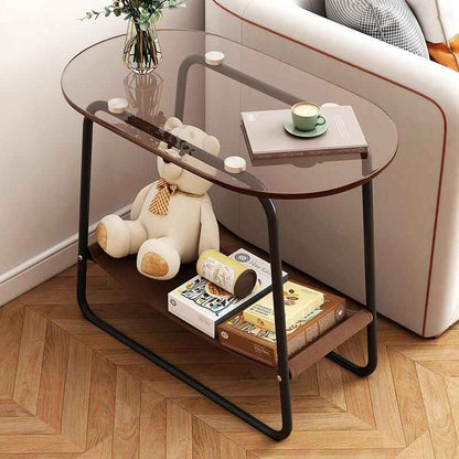 Luxurious Nordic Glass Coffee Table – Transparent, Modern Square Side Table