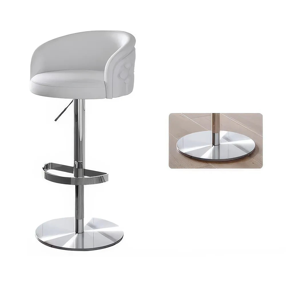 Modern Minimalist Swivel Bar Stool White