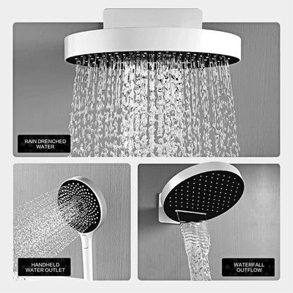 Luxury LED Shower System with Polished Brass Finish