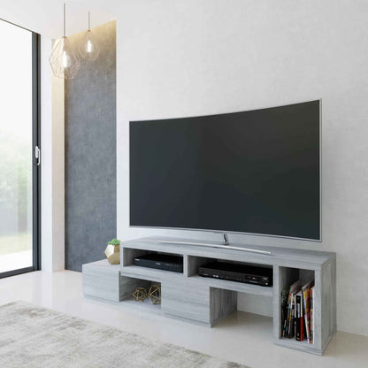 Modern Grey Low Profile TV Stand Console