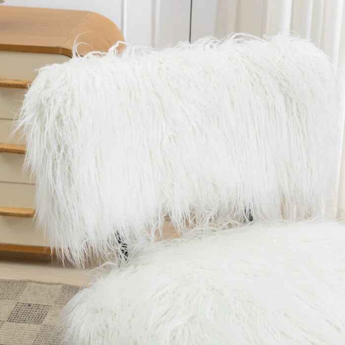 Faux Fur Armless Rocking Chair