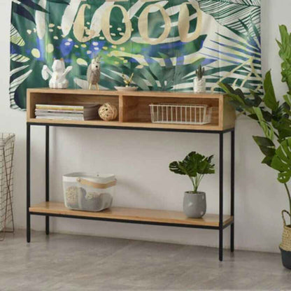 Modern Minimalist Wood Console Table with Storage Drawers