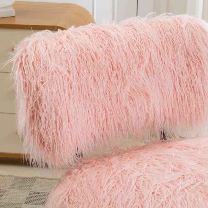 Faux Fur Armless Rocking Chair