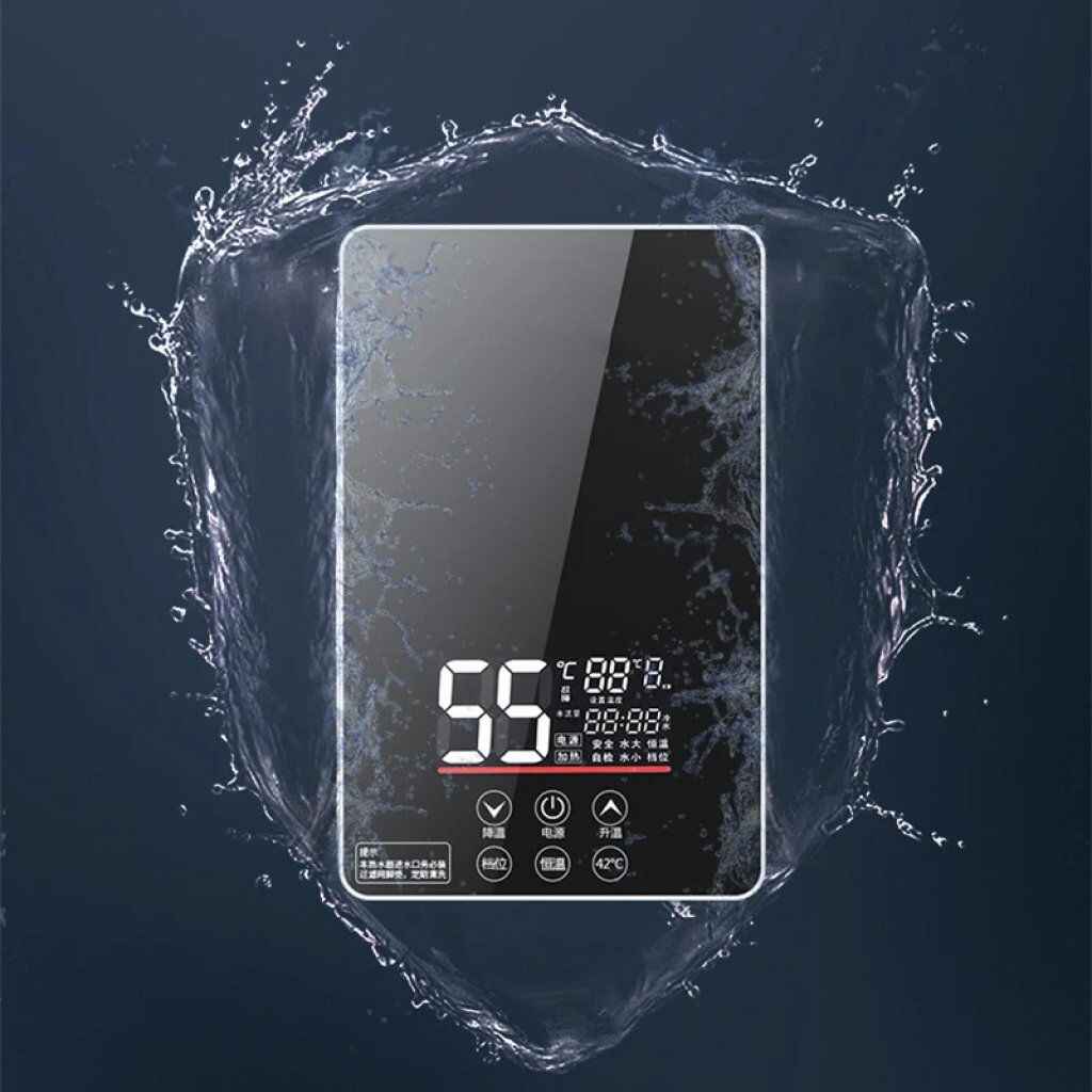 Electric Instant Hot Water Heater 6000W/7000W – Tankless Boiler with Digital Thermostat for Bathroom and Kitchen