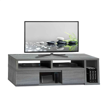 Modern Grey Low Profile TV Stand Console