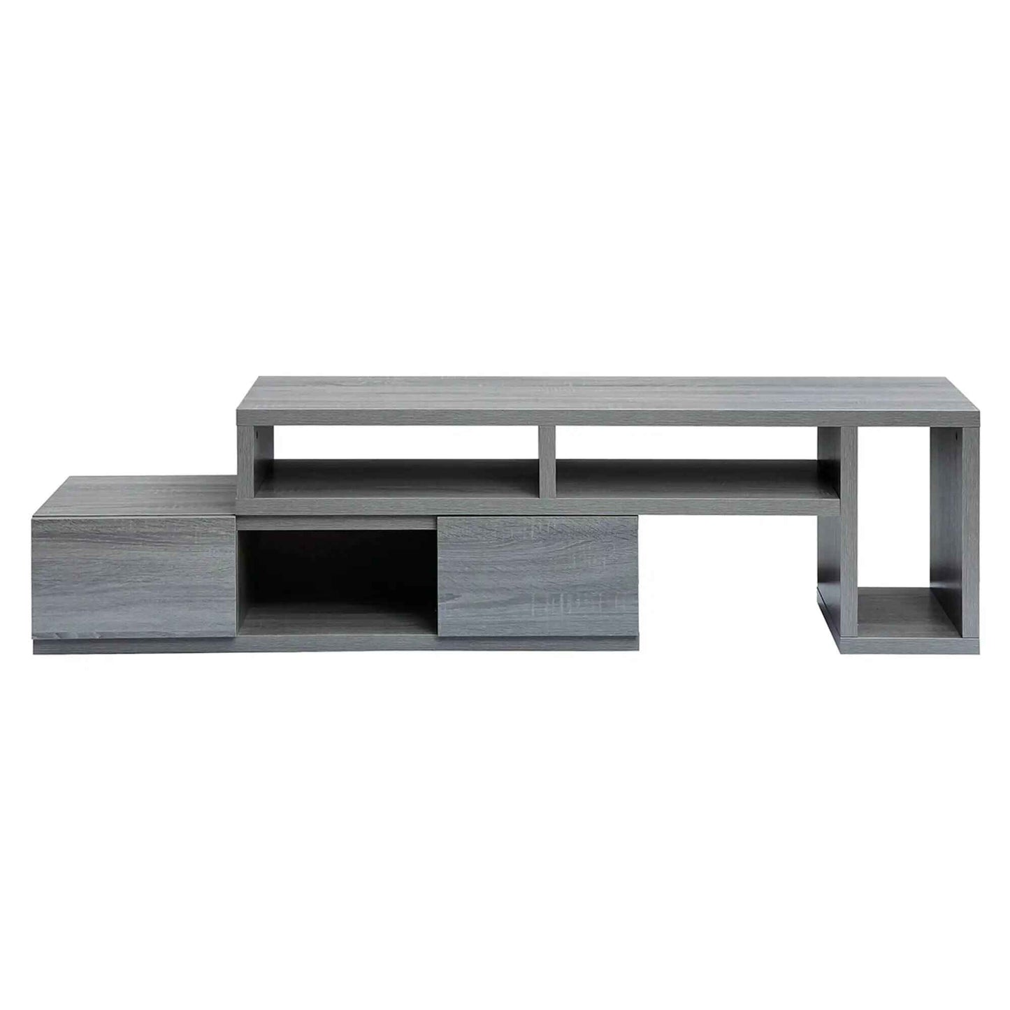 Modern Grey Low Profile TV Stand Console