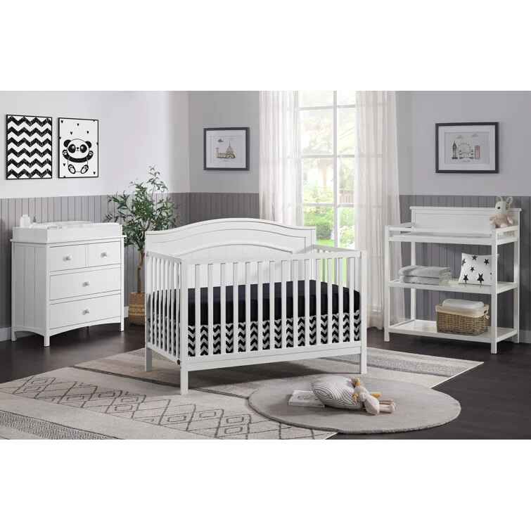 4 in 1 Convertible Baby Crib, Greenguard Gold Certified