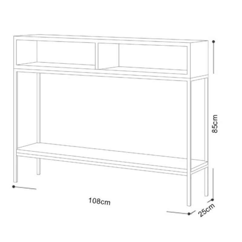 Modern Minimalist Wood Console Table with Storage Drawers