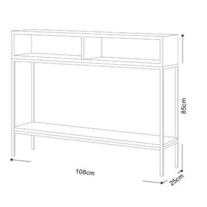 Modern Minimalist Wood Console Table with Storage Drawers