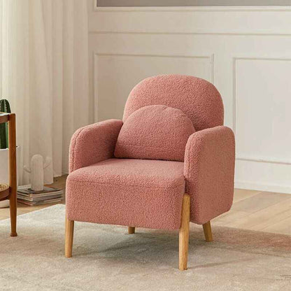 Lambswool Nordic Armchair – Cozy Minimalist Modern Single Sofa