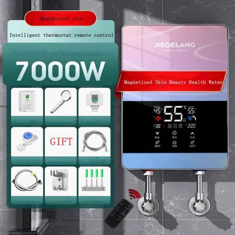 Electric Instant Hot Water Heater 6000W/7000W – Tankless Boiler with Digital Thermostat for Bathroom and Kitchen