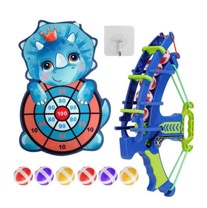 Multi-Game Slingshot & Sticky Ball Dartboard – Fun Outdoor Target Game for Kids