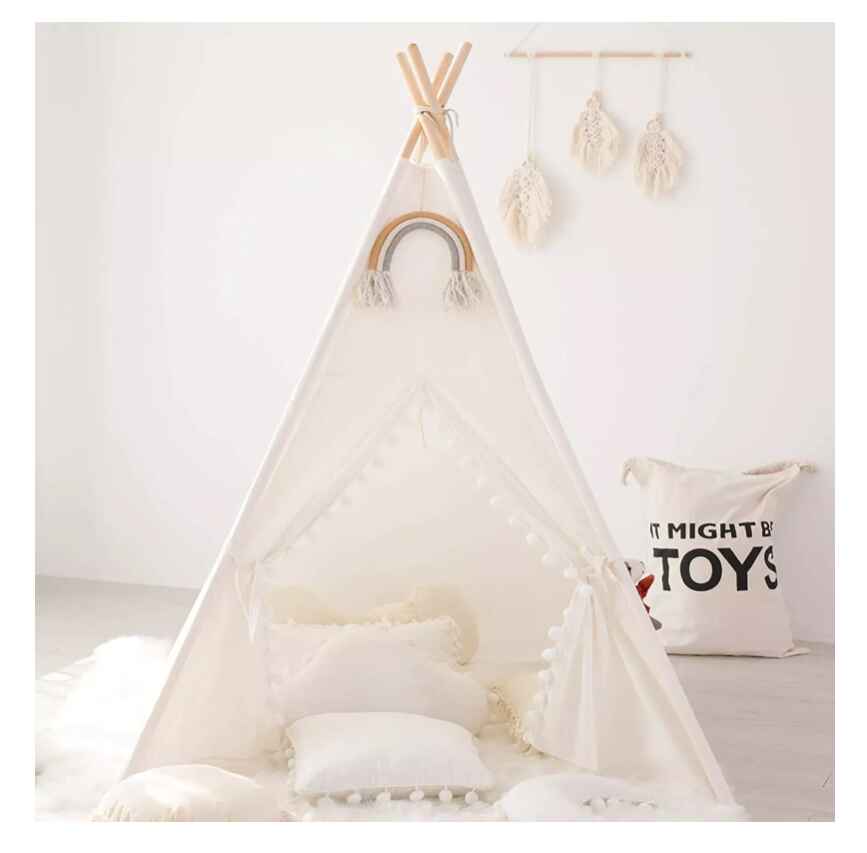 Kids’ Canvas Wigwam Tent – Portable Teepee for Boys and Girls