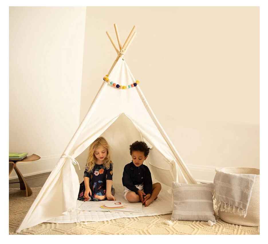 Kids’ Canvas Wigwam Tent – Portable Teepee for Boys and Girls