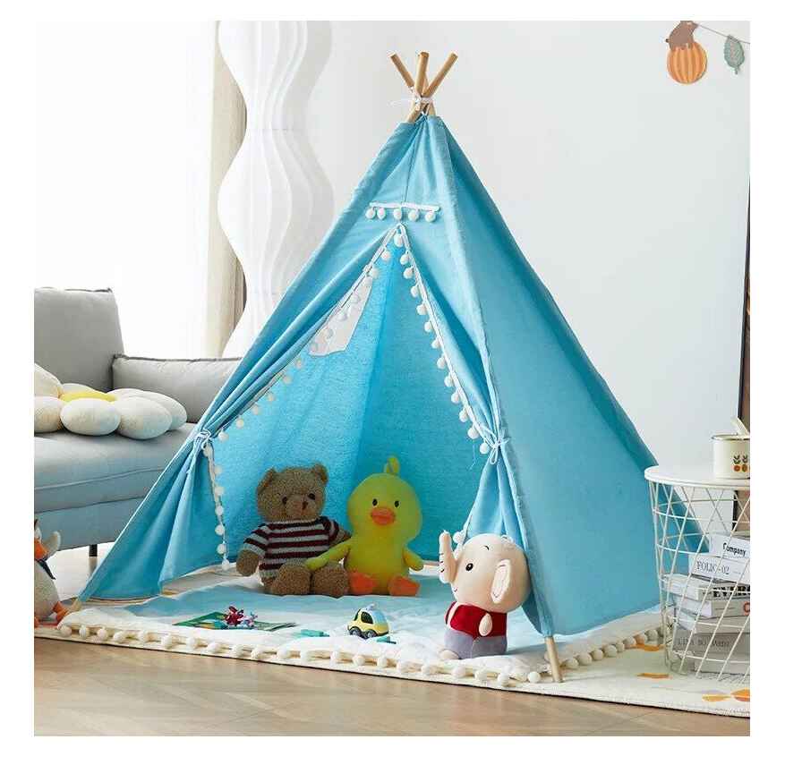 Kids’ Canvas Wigwam Tent – Portable Teepee for Boys and Girls