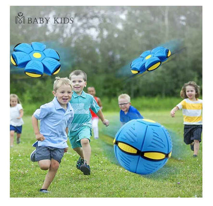 Transforming UFO Disc-to-Ball Flying Toy