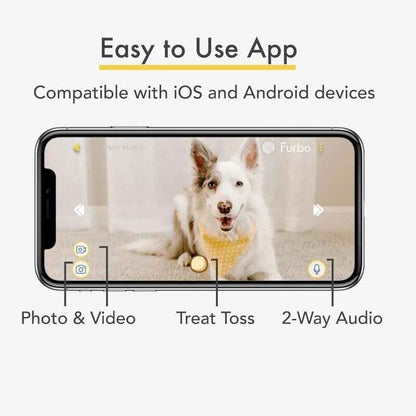 360° View HD Pet Camera with Treat Tossing and Barking Alerts – Perfect for Dog Monitoring