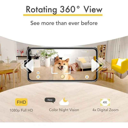 360° View HD Pet Camera with Treat Tossing and Barking Alerts – Perfect for Dog Monitoring