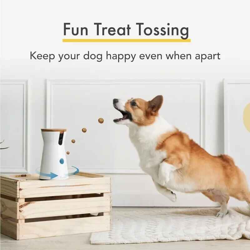 360° View HD Pet Camera with Treat Tossing and Barking Alerts – Perfect for Dog Monitoring