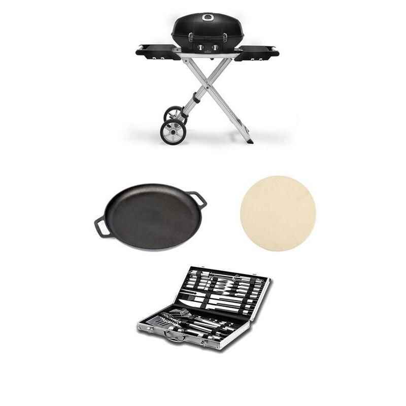 Deluxe Gas BBQ Grill: Portable & Foldable with Temperature Control