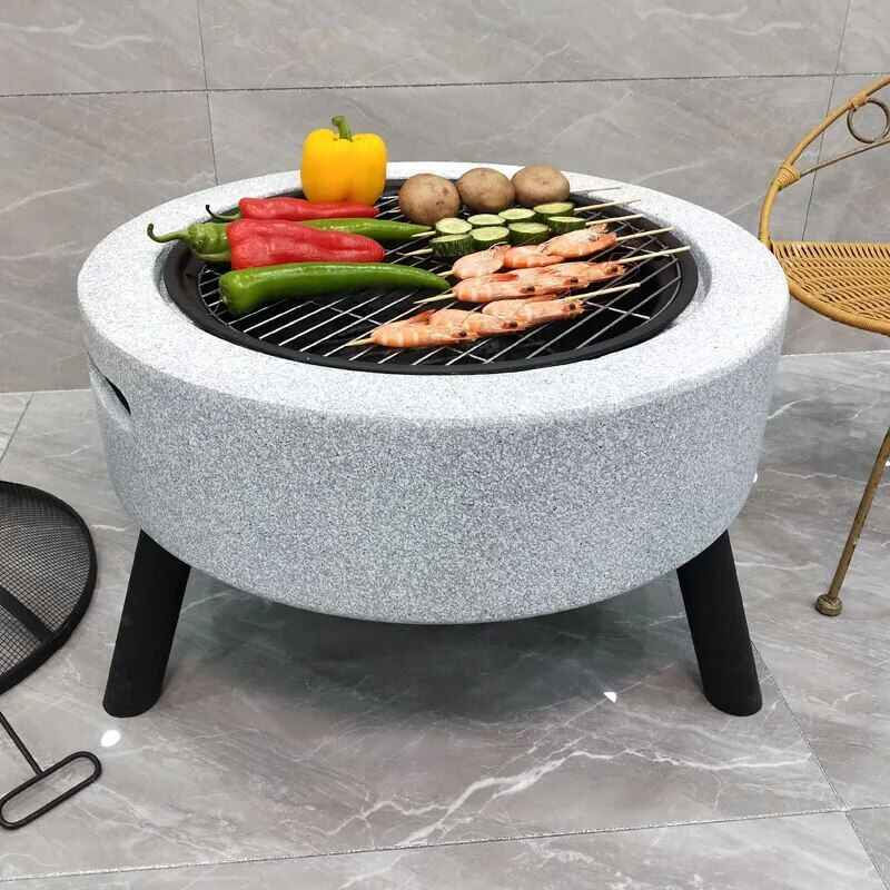 Versatile Electric Indoor/Outdoor Korean BBQ Grill & Firepit – Stainless Steel Portable Grill