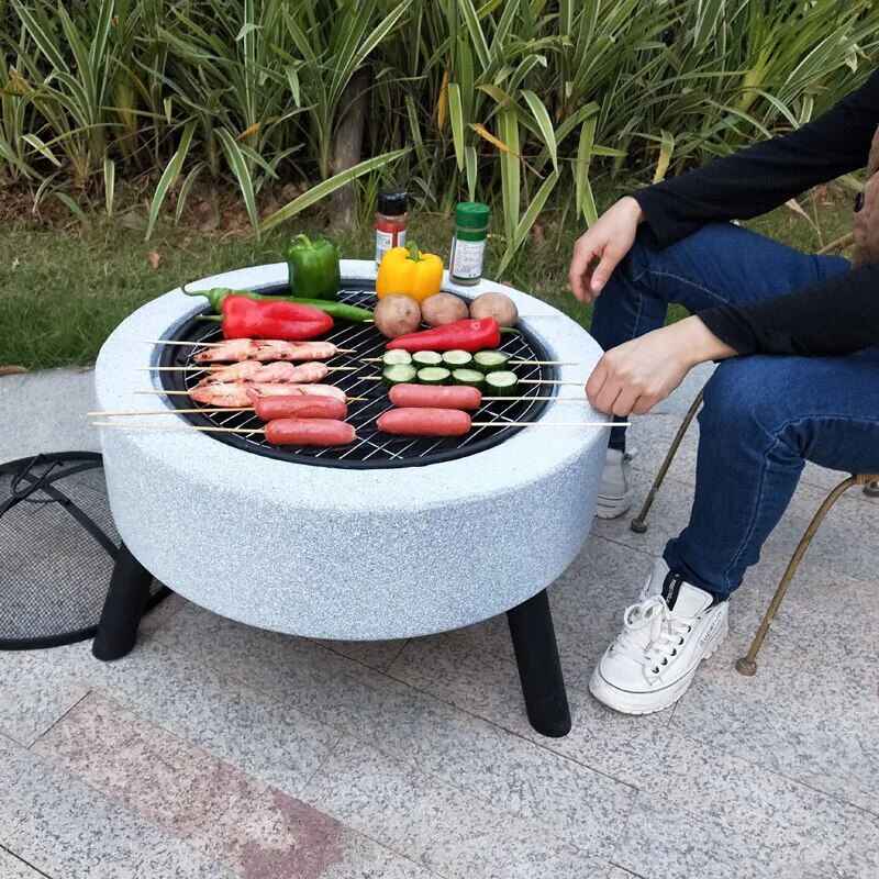 Versatile Electric Indoor/Outdoor Korean BBQ Grill & Firepit – Stainless Steel Portable Grill