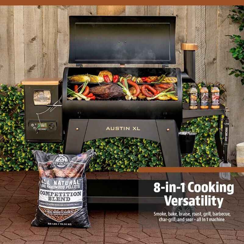 Pit Austin XL 1000sq in Wood Fired Pellet Grill and Smoker