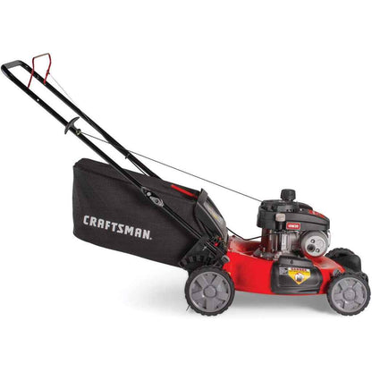 Gas Powered Lawn Mower, 21-Inch 3-in-1 Mulching Push Mower with Bag, 140cc