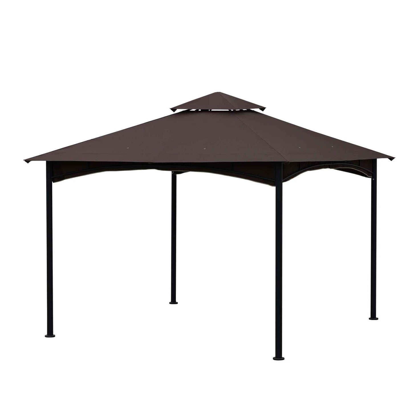 Outdoor Patio Square Steel Gazebo Canopy With Double Roof