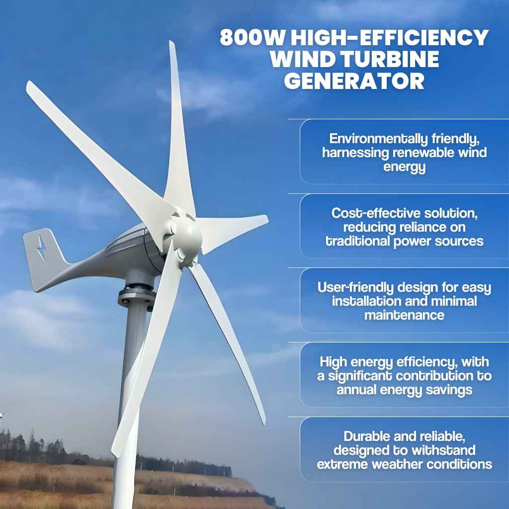 800W High-Efficiency Wind Turbine Generator