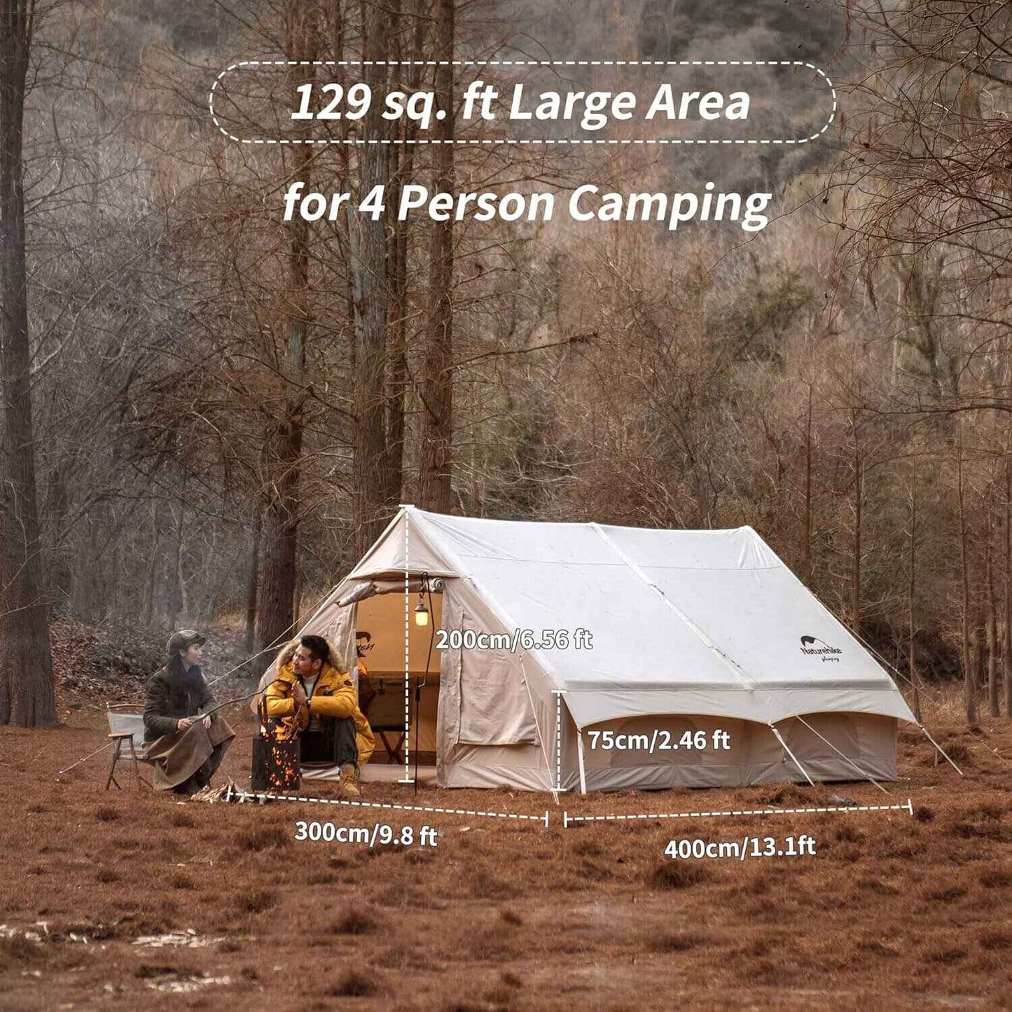 Large Inflatable Cabin Tent for 5-8 Persons