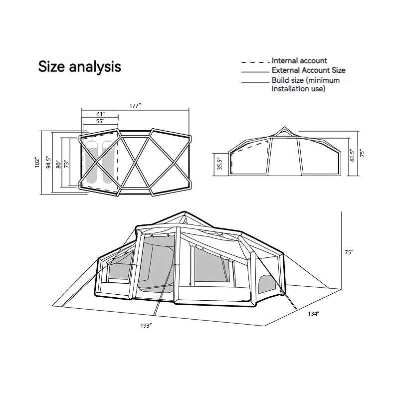 Lightweight Inflatable Family Tent