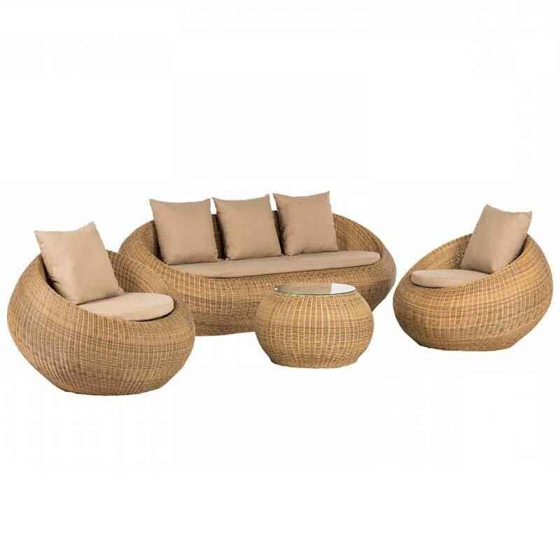 Elegant Vine Weaving PE Rattan Outdoor Sofa Set - Modern Minimalist Patio Furniture