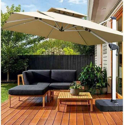 Deluxe 360° Rotating 10x13ft Cantilever Outdoor Sun Shade Umbrella