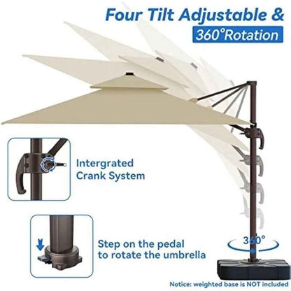 Rotation Offset Outdoor Sun Shade Umbrella