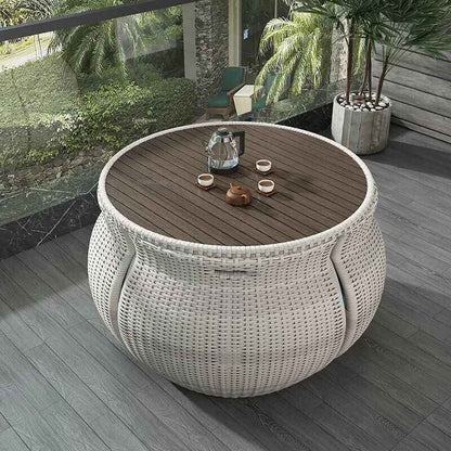 Modern Minimalist Rattan 4-Person Outdoor Dining Set