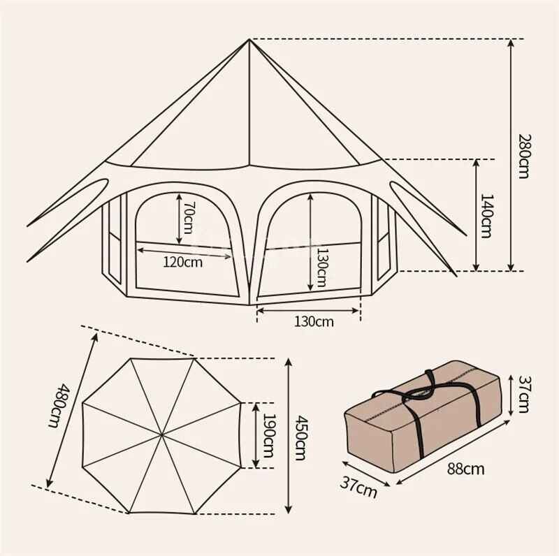 Outdoor Cotton Canvas Camping Tent