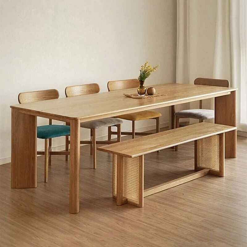 Luxury Nordic-Style Wood Dining Table for Modern Outdoors and Chic Home Spaces