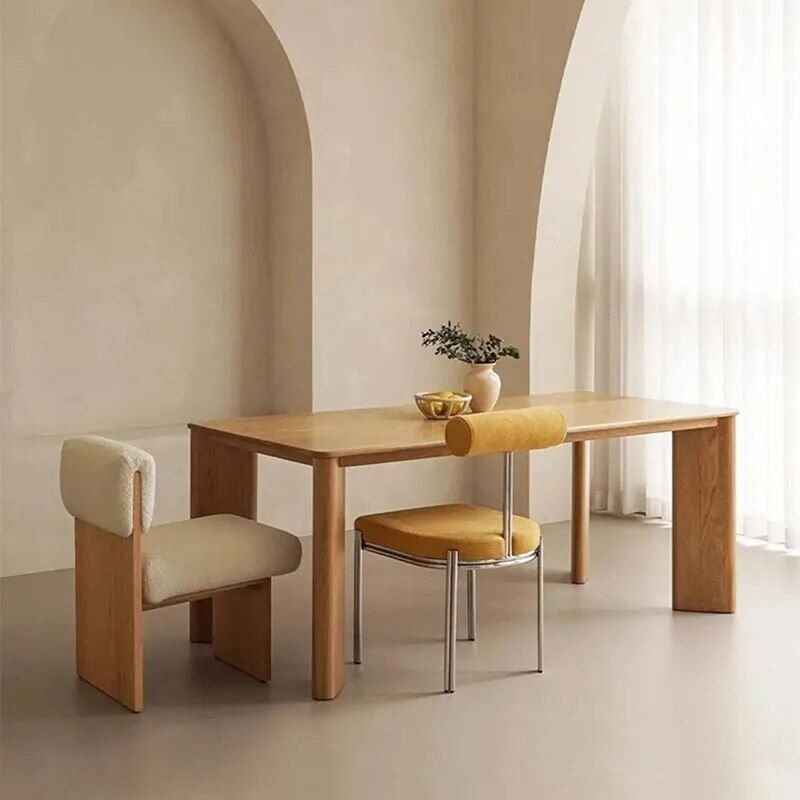 Luxury Nordic-Style Wood Dining Table for Modern Outdoors and Chic Home Spaces