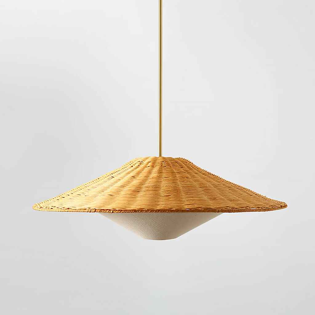 Modern Handmade Rattan LED Pendant Lamp – Artisanal Elegance for Home & Hospitality