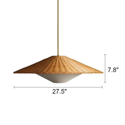 Modern Handmade Rattan LED Pendant Lamp – Artisanal Elegance for Home & Hospitality