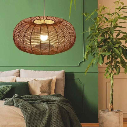 Handmade Rattan LED Pendant Lamp – Elegant, Modern Lighting for Home and Hospitality