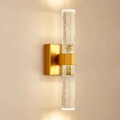 Luxury Gold Crystal LED Wall Sconce – Modern Minimalist Indoor Lighting