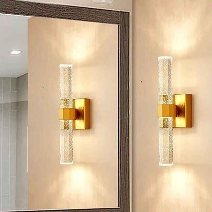 Luxury Gold Crystal LED Wall Sconce – Modern Minimalist Indoor Lighting