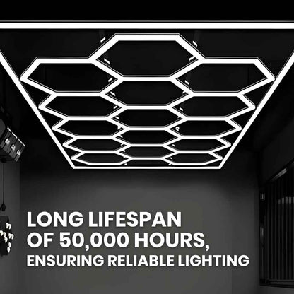 Hexagon LED Ceiling Light Tubes for Versatile Workspaces