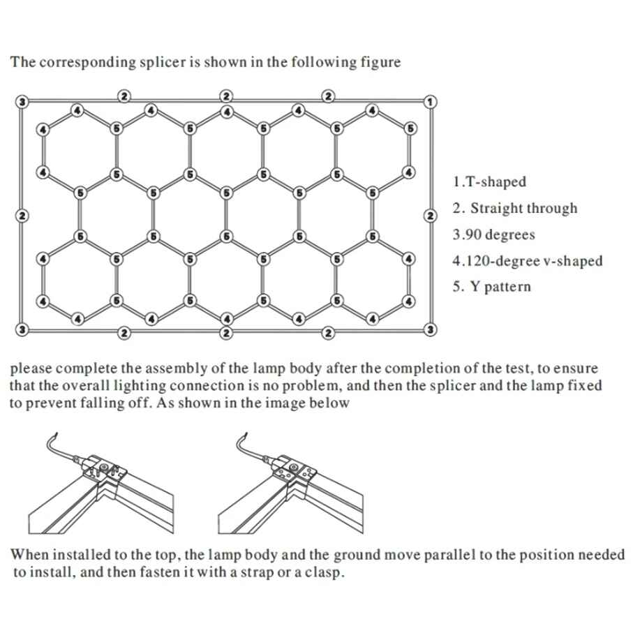 Hexagon LED Ceiling Light Tubes for Versatile Workspaces