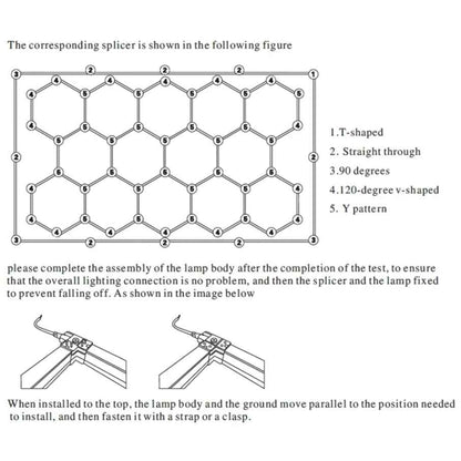 Hexagon LED Ceiling Light Tubes for Versatile Workspaces